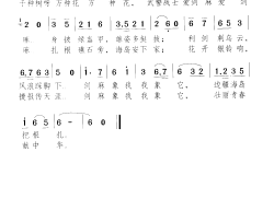 武警战士爱剑麻 海防武警爱剑麻 齐唱简谱