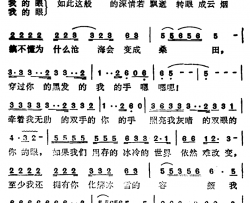 穿过你的黑发我的手简谱-罗大佑词/罗大佑曲张学友-