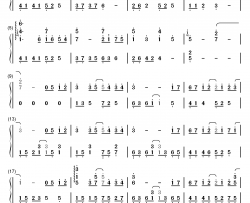 忘了牵手钢琴简谱-数字双手-牛奶咖啡