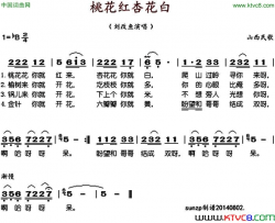 桃花红杏花白简谱-刘改鱼演唱