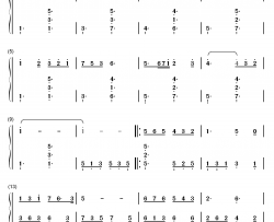 我和我的祖国钢琴简谱-数字双手-李谷一