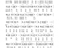 军人的风采简谱-吕福珍演唱-银燕/高福友词曲