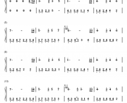 夜的钢琴曲 16钢琴简谱-数字双手-石进