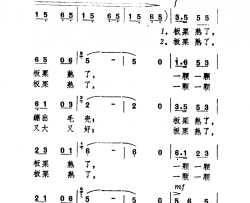 板栗熟了简谱-罗天婵演唱-晓光/茅地词曲