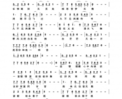 伤情简谱-张定月演唱-席国荣/快乐好歌词曲