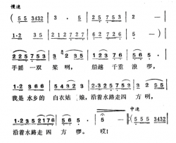 一路欢歌洒水乡简谱