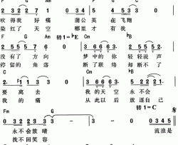 流浪者之歌-飞儿乐团简谱