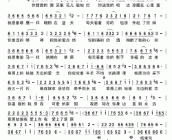 草原恋曲2012简谱-智鑫演唱-王小雅、智鑫/智鑫、何鹏词曲
