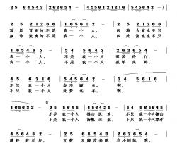不只是我一个人简谱