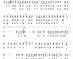 为了你什么都可以简谱-电视剧《平平常常的故事》片尾曲