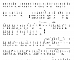 因为有了你(殷秀梅、戴玉强演唱版)简谱-殷秀梅演唱-小雨曲谱