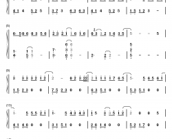 最美情侣钢琴简谱-数字双手-白小白