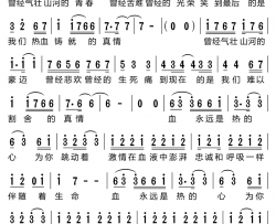 血永远是热的(电视剧《国门英雄》片尾歌)简谱-韩磊演唱-韩磊曲谱