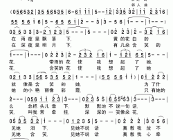 《泪的小花》青山演唱清晰简谱简谱-青山演唱