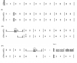 小星星变奏曲钢琴简谱-数字双手-莫扎特