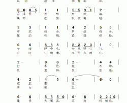 兵团战士胸有朝阳简谱