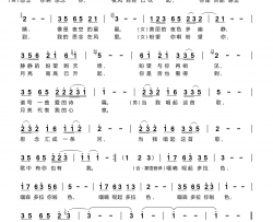 夜风轻轻简谱-科尔沁夫演唱-尹宏峰/图们词曲
