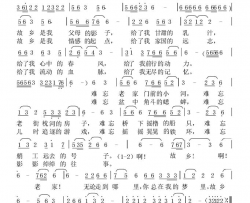 我是故乡永远的孩子简谱-无演唱-张宏梁/张宏梁词曲