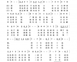 我们共同的第二故乡故乡之恋100首简谱