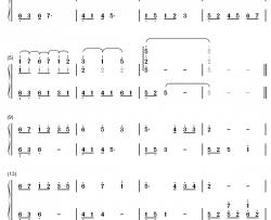 终于钢琴简谱-数字双手-双笙