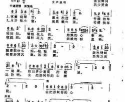 竹楼夜歌女独简谱