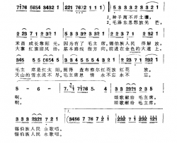 锡伯族人民热爱毛主席简谱-