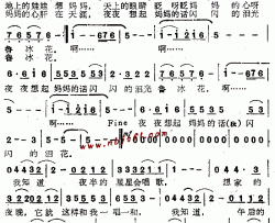 鲁冰花--甄妮简谱