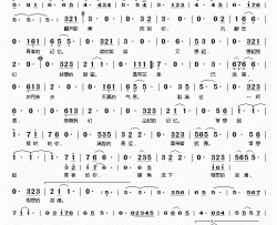 同学寄简谱(歌词)-祁隆演唱-桃李醉春风记谱