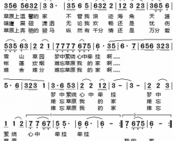 难忘草原绽继业词刘布扬曲难忘草原 绽继业词 刘布扬曲简谱