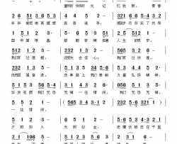 我们曾年轻简谱-戎城老兵演唱-杨超仁、集体/邓洛章词曲