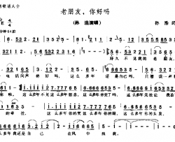 老朋友，你好吗简谱