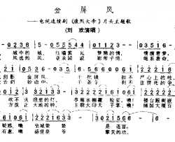 金屏风简谱-片头主题歌">刘欢电视连续剧>片头主题歌演唱