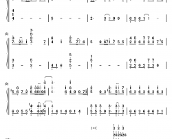 UNISONIA钢琴简谱-数字双手-TRUE