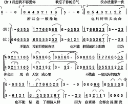 我不够爱你-刘德华、陈慧琳简谱