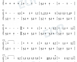 赤伶钢琴简谱-数字双手-HITA