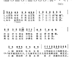 老门牌简谱