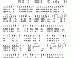 啊，故乡简谱-祝学军演唱-古弓制作曲谱