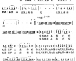 世界多么需要你简谱