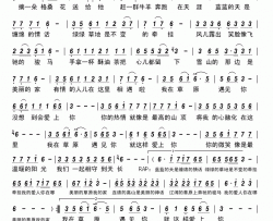我在草原遇见你简谱-王琼瑶演唱