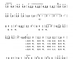 想你哩简谱-陕北民歌、党音之编词编曲