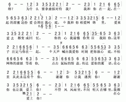 在我心里从此永远有个你简谱-高安-