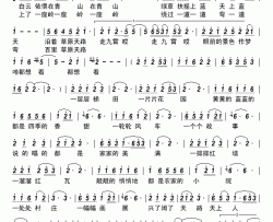 草原天路简谱-王筱凡演唱-门笑凯/梁红兵词曲