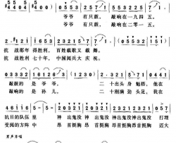 爷爷的鼓许贤志词谭建光曲爷爷的鼓许贤志词 谭建光曲简谱