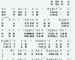 我爱在河边垂钓钓鱼者之歌简谱