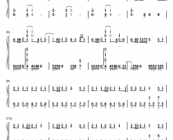 勾指起誓钢琴简谱-数字双手-洛天依