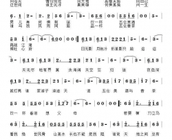男儿酒简谱