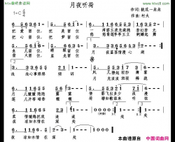 月夜听荷简谱