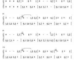 夜的钢琴曲 1钢琴简谱-数字双手-石进