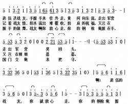 啊！退伍的战友简谱