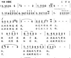 歌唱抗洪英雄高建成简谱-高鲁生词 王莘曲